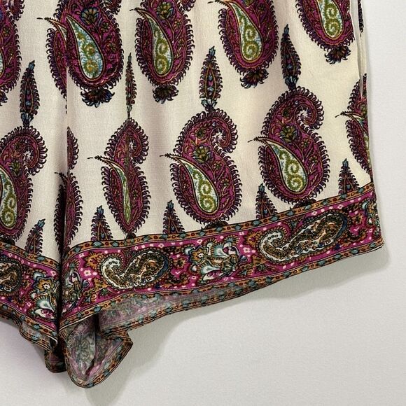Anthropologie Shorts L ett:twa Floral Paisley Pull On Summer Boho Trendy Party - Picture 2 of 10